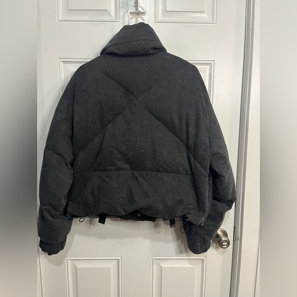 AGOLDE Relaxed 
Nova Denim Puffer In Marbled Blk (washed BIk) Puffer Jacket XS - Picture 6 of 16